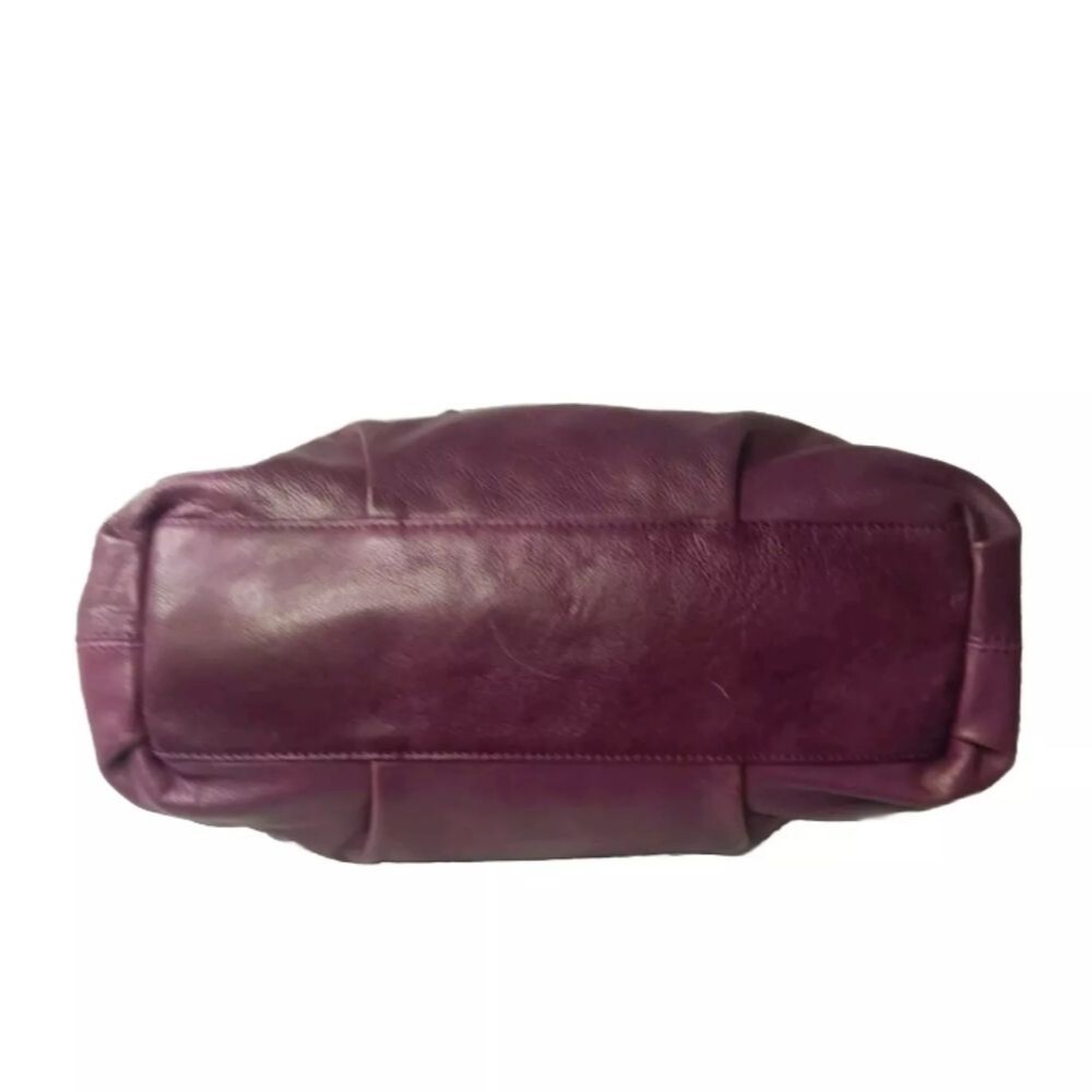 Michael Kors Plum Leather Satchel Handbag Large - Picture 8 of 10